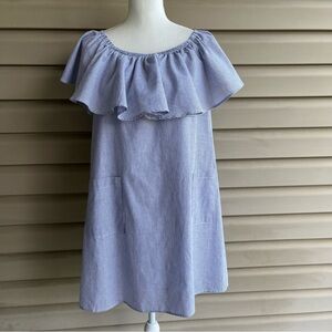 •The Impeccable Pig• Off The Shoulder Striped Dress - Size Large